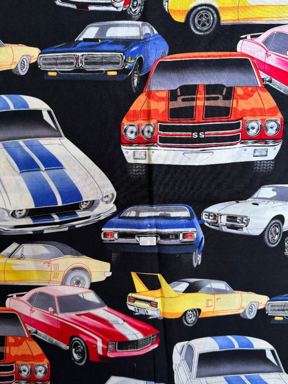 Alexander Henry PURE MUSCLE Cars Quality Quilt Cotton Fabric 32" x 44" #852